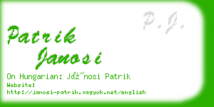 patrik janosi business card